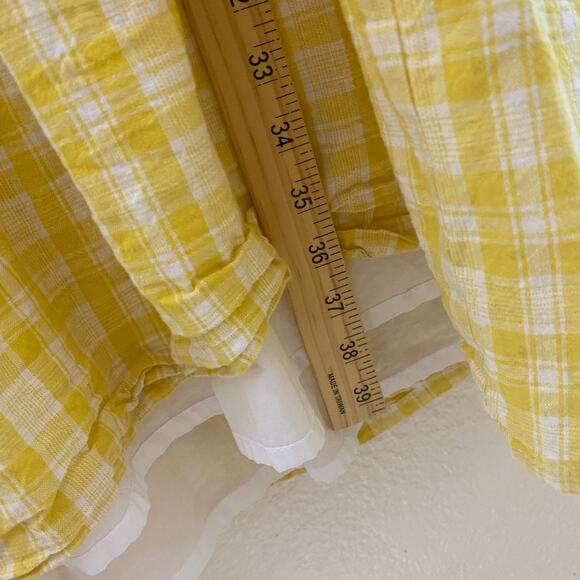 Hope & Henry Organic Cotton Yellow Ruffle Strap Mini Dress Size 10 Summer - Picture 7 of 10